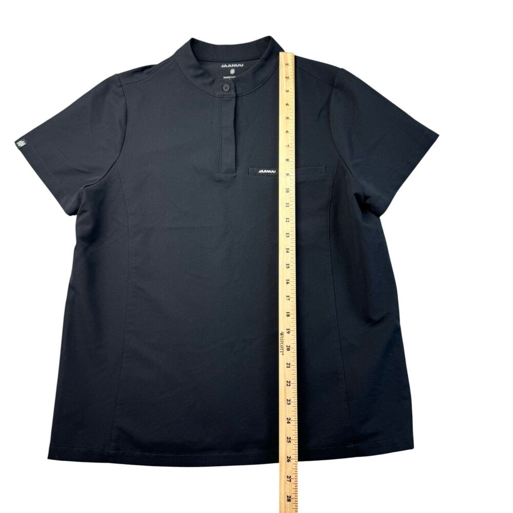 Jaanuu Scrub LOT Women's Medium Tall Black Top Pants Savi Tuck-In Stand-Collar - Picture 15 of 16